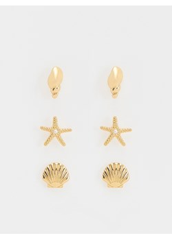 Reserved - Zestaw kolczyków - złoty ze sklepu Reserved w kategorii Kolczyki - zdjęcie 186209307