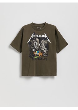 Reserved - T-shirt Metallica - zielony ze sklepu Reserved w kategorii T-shirty chłopięce - zdjęcie 186210465