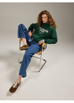 Reserved - Bluza z nadrukiem - ciemnozielony ze sklepu Reserved w kategorii Bluzy damskie - zdjęcie 186210768
