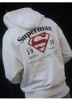 Reserved - Bawełniana bluza z kapturem SUPERMAN™ - złamana biel ze sklepu Reserved w kategorii Bluzy męskie - zdjęcie 186210808