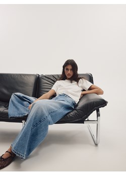 Reserved - Jeansy z szerokimi nogawkami - niebieski - id: YT207-50J - marki Reserved - 186210969 Reserved - Jeansy z szerokimi nogawkami - niebieski ze sklepu Reserved w kategorii Jeansy damskie - zdjęcie 186210969