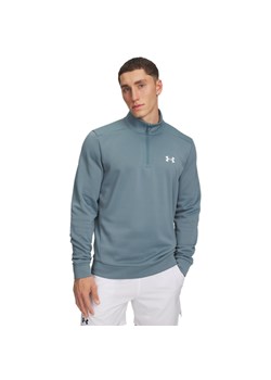 Męska bluza treningowa UNDER ARMOUR UA Armour Fleece 1/4 Zip - niebieska ze sklepu Sportstylestory.com w kategorii Bluzy męskie - zdjęcie 186212218