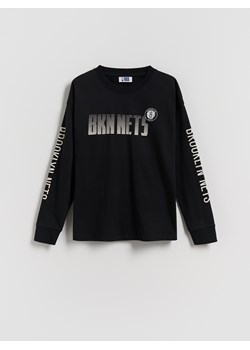 Reserved - Longsleeve Brooklyn Nets NBA - czarny ze sklepu Reserved w kategorii T-shirty chłopięce - zdjęcie 186212755