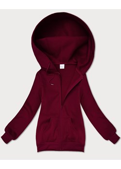 Rozpinana bluza damska z kapturem S'West wiśniowa (B-12#) ze sklepu goodlookin.pl w kategorii Bluzy damskie - zdjęcie 186213107