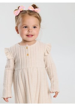 Sinsay - Sukienka z dodatkiem wiskozy - kremowy ze sklepu Sinsay w kategorii Sukienki niemowlęce - zdjęcie 186214098