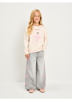 Sinsay - Bluza z aplikacją 3D - kremowy ze sklepu Sinsay w kategorii Bluzy dziewczęce - zdjęcie 186214158