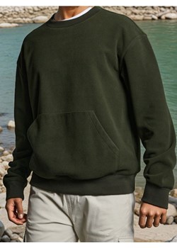 Sinsay - Bluza crewneck - zielony ze sklepu Sinsay w kategorii Bluzy męskie - zdjęcie 186214186
