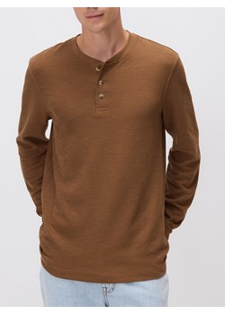 Reserved - Longsleeve regular - karminowy ze sklepu Reserved w kategorii T-shirty męskie - zdjęcie 186214468