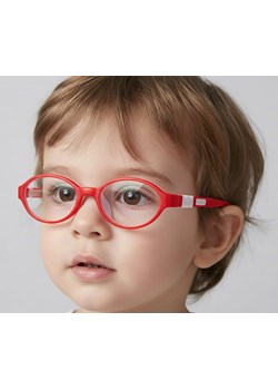 Elastyczne dziecięce oprawki okularowe zerówki owalne + gumka Sunoptic K3D czerwone - id: 9261 - marki Sunoptic - 186214988 Elastyczne dziecięce oprawki okularowe zerówki owalne + gumka Sunoptic K3D czerwone ze sklepu Stylion w kategorii Akcesoria dziecięce - zdjęcie 186214988