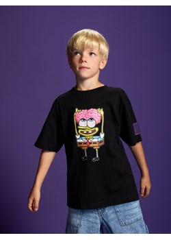 Reserved - T-shirt SpongeBob - czarny ze sklepu Reserved w kategorii T-shirty chłopięce - zdjęcie 186215899