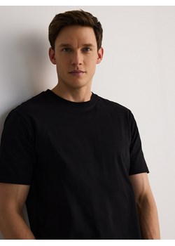 Reserved - Bawełniany t-shirt regular fit - czarny ze sklepu Reserved w kategorii T-shirty męskie - zdjęcie 186215908