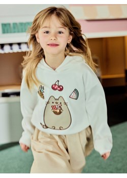 Reserved - Bluza z aplikacją Pusheen - złamana biel ze sklepu Reserved w kategorii Bluzy dziewczęce - zdjęcie 186216078