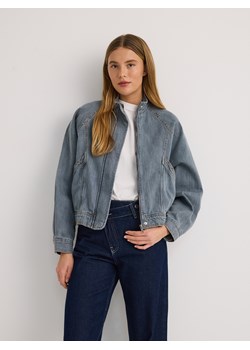 Reserved - Jeansowa kurtka ze stójką - indigo jeans - id: 8448B-57J - marki Reserved - 186216499 Reserved - Jeansowa kurtka ze stójką - indigo jeans ze sklepu Reserved w kategorii Kurtki damskie - zdjęcie 186216499