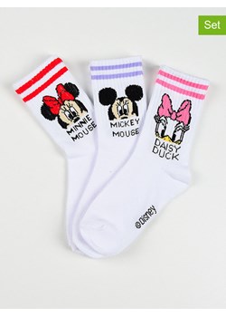 Disney Minnie Mouse Skarpety (3 pary) &quot;Minnie&quot; w kolorze białym ze sklepu Limango Polska w kategorii Skarpetki dziecięce - zdjęcie 186217168