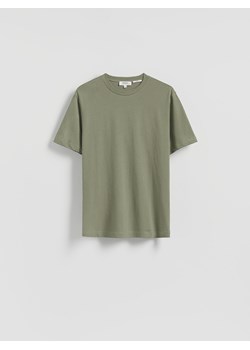 Reserved - T-shirt regular fit z lnem - jasny zielony ze sklepu Reserved w kategorii T-shirty męskie - zdjęcie 186217298