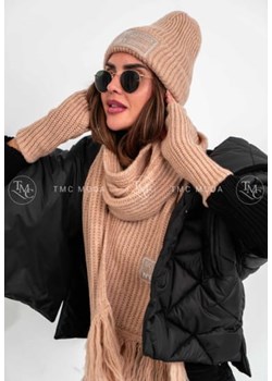 komplet zimowy collection 3w1 polski producent tmc - jasny camel ze sklepu STYLOWO w kategorii Komplety czapka i szalik damskie - zdjęcie 186219057