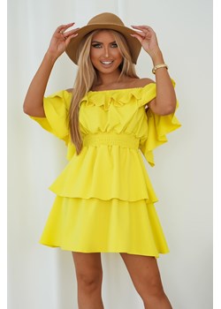 sukienka hiszpanka valentina by mielczarkowski polski produkt - żółta ze sklepu STYLOWO w kategorii Sukienki - zdjęcie 186219508