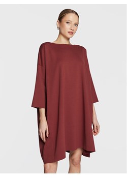 Liviana Conti Sukienka codzienna F3SI16 Bordowy Relaxed Fit ze sklepu MODIVO w kategorii Sukienki - zdjęcie 186221846