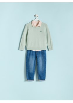 Reserved - Sweter z wiskozą - jasnozielony ze sklepu Reserved w kategorii Swetry chłopięce - zdjęcie 186222489