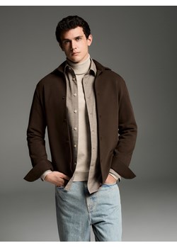 Reserved - Koszula regular z bawełny egipskiej - brązowy ze sklepu Reserved w kategorii Koszule męskie - zdjęcie 186222799