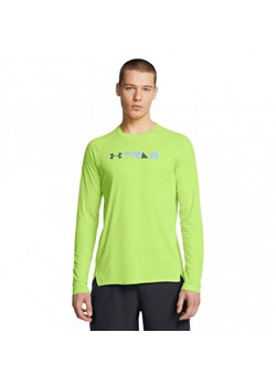 Męski longsleeve do biegania Under Armour UA Trail Run Graphic Ls - zielony ze sklepu Sportstylestory.com w kategorii T-shirty męskie - zdjęcie 186223168
