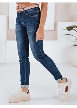 Spodnie damskie jeansowe EMILY ROSE niebieskie Dstreet UY1600 ze sklepu DSTREET.PL w kategorii Jeansy damskie - zdjęcie 186227418