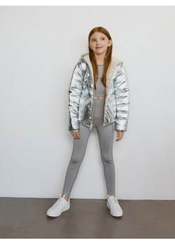 Reserved - Dwustronna kurtka - srebrny ze sklepu Reserved w kategorii Kurtki dziewczęce - zdjęcie 186228197
