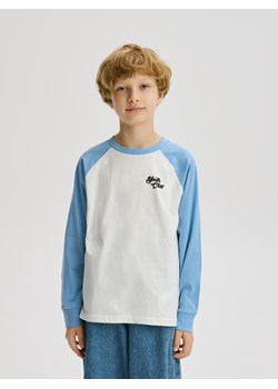 Reserved - Bawełniany longsleeve - jasnoniebieski ze sklepu Reserved w kategorii T-shirty chłopięce - zdjęcie 186228277
