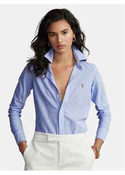 Polo Ralph Lauren Koszula Oxford 211664416 Błękitny Slim Fit ze sklepu MODIVO w kategorii Koszule damskie - zdjęcie 186229636
