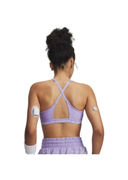 Biustonosz treningowy Under Armour UA Crossback Low Bra - fioletowy ze sklepu Sportstylestory.com w kategorii Biustonosze - zdjęcie 186230096