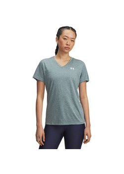 Damska koszulka treningowa Under Armour Tech SSV- Twist - zielona ze sklepu Sportstylestory.com w kategorii Bluzki damskie - zdjęcie 186230128