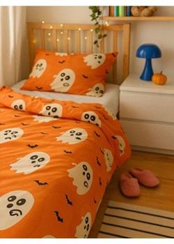 Sinsay - Komplet pościeli z motywem halloweenowym - pomarańczowy - id: 766HM-22X - marki Sinsay - 186231516 Sinsay - Komplet pościeli z motywem halloweenowym - pomarańczowy ze sklepu Sinsay w kategorii Pościel dziecięca - zdjęcie 186231516