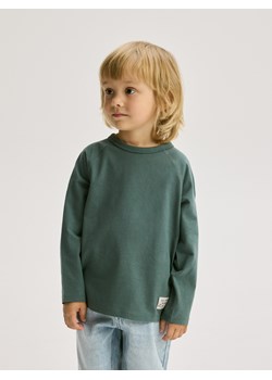 Reserved - Bawełniany longsleeve - morski ze sklepu Reserved w kategorii T-shirty chłopięce - zdjęcie 186232288