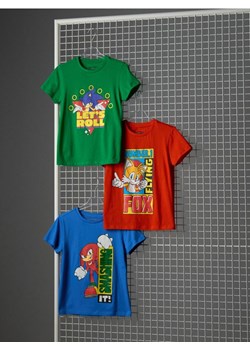 Sinsay - Koszulki 3 pack Sonic the Hedgehog - wielobarwny - id: 026FC-MLC - marki Sinsay - 186232677 Sinsay - Koszulki 3 pack Sonic the Hedgehog - wielobarwny ze sklepu Sinsay w kategorii T-shirty chłopięce - zdjęcie 186232677