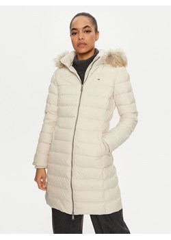 Tommy Jeans Kurtka puchowa Essential DW0DW18864 Écru Slim Fit ze sklepu MODIVO w kategorii Kurtki damskie - zdjęcie 186233198