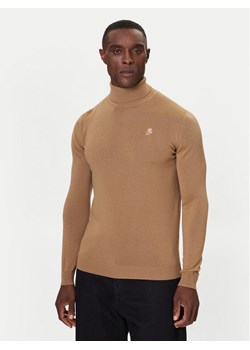 KARL LAGERFELD Golf 655058 554399 Beżowy Regular Fit ze sklepu MODIVO w kategorii Swetry męskie - zdjęcie 186233246