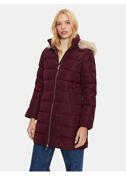 Tommy Hilfiger Płaszcz zimowy Heritage WW0WW43234 Bordowy Regular Fit ze sklepu MODIVO w kategorii Kurtki damskie - zdjęcie 186233638