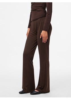 Pieces Spodnie "Pcroya" w kolorze ciemnobrązowym ze sklepu Limango Polska w kategorii Spodnie damskie - zdjęcie 186239245