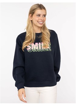 Zwillingsherz Bluza &quot;Smile&quot; w kolorze granatowym ze sklepu Limango Polska w kategorii Bluzy damskie - zdjęcie 186241115