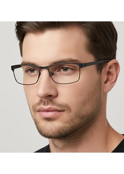 Męskie oprawki korekcyjne zerówki okulary prostokątne M3 czarne - id: 9234 - marki Sunoptic - 186242157 Męskie oprawki korekcyjne zerówki okulary prostokątne M3 czarne ze sklepu Stylion w kategorii Oprawki do okularów męskich - zdjęcie 186242157