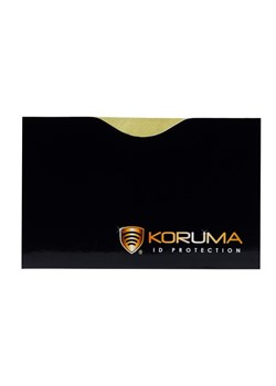 Ekranowane etui chroniące przed nieautoryzowanym odczytem kart zbliżeniowych - kolor czarny logo złote ze sklepu Koruma ID Protection w kategorii Etui - zdjęcie 186242337