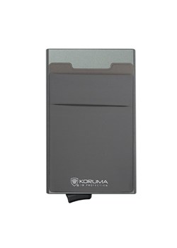 Aluminiowy portfel z wysuwanymi kartami i ochroną kart zbliżeniowych (ciemny szary) ze sklepu Koruma ID Protection w kategorii Etui - zdjęcie 186242429
