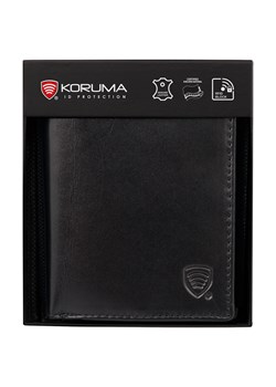 Mały młodzieżowy portfel skórzany z ochroną RFID (czarny) ze sklepu Koruma ID Protection w kategorii Portfele męskie - zdjęcie 186242466