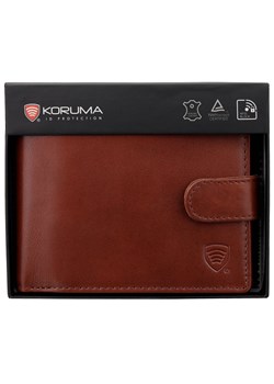 Portfel Męski Skórzany Antykradzieżowy RFID (brąz) ze sklepu Koruma ID Protection w kategorii Portfele męskie - zdjęcie 186242489