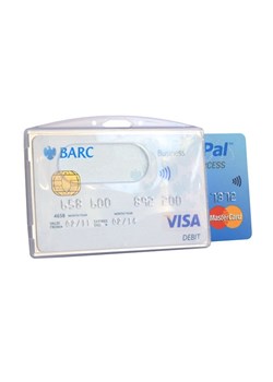 Podwójny plastikowy holder na identyfikator z ochroną RFID ze sklepu Koruma ID Protection w kategorii Etui - zdjęcie 186242967