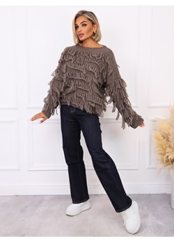 SWETER OVERSIZE Z FRĘDZLAMI- FANGO ze sklepu olika.com.pl w kategorii Swetry damskie - zdjęcie 186243585