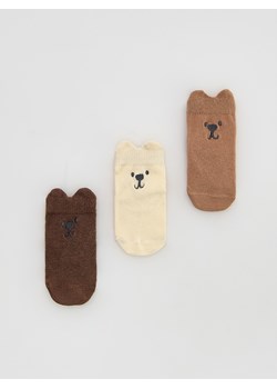 Reserved - Skarpetki z bawełną 3 pack - złamana biel ze sklepu Reserved w kategorii Skarpetki dziecięce - zdjęcie 186243867