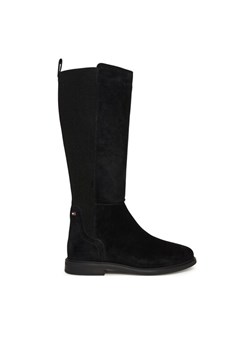 Tommy Hilfiger Kozaki Flag FW0FW08779 Czarny ze sklepu MODIVO w kategorii Kozaki damskie - zdjęcie 186245446