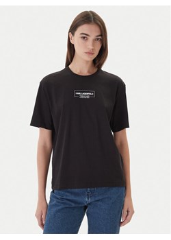 Karl Lagerfeld Jeans T-Shirt A4W17003 Czarny Relaxed Fit ze sklepu MODIVO w kategorii Bluzki damskie - zdjęcie 186245519