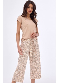 Bawełniana piżama damska 846/395 Suzana, Kolor beżowy-wzór, Rozmiar S, Cornette - id: 191376 - marki Cornette - 186246279 Bawełniana piżama damska 846/395 Suzana, Kolor beżowy-wzór, Rozmiar S, Cornette ze sklepu Primodo w kategorii Piżamy damskie - zdjęcie 186246279